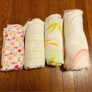 Cotton Muslin Swaddle Lot Cloud Island, Swaddle Designs & Chick Pea